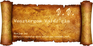 Vesztergom Valéria névjegykártya